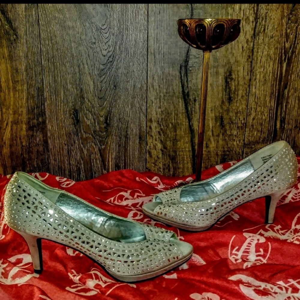 Kelly & Katie Shoes Size 7.5 Mosaic Open Toe - Picture 10 of 10